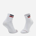 Набір чоловічих шкарпеток високих бавовняних 2 пари Levi's Mid Cut Logo 2P 9020110010030 43-46 Білий (8720245286589) - зображення 2