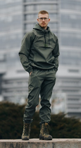 Чоловіча куртка анорак демісезонна з шевроном прапор України Terra Intruder 0164 3XL Хакі (IN - 0164/01 F ) - зображення 6