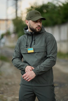Чоловіча куртка анорак демісезонна з шевроном прапор України Terra Intruder 0164 S Хакі (IN - 0164/01 A ) - зображення 3