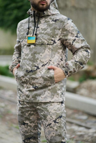 Мужская куртка анорак демисезонная с шевроном флаг Украины Terra Intruder 0164 M Пиксель (IN - 0164/02 B ) - изображение 5