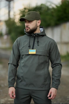 Мужская куртка анорак демисезонная с шевроном флаг Украины Terra Intruder 0164 L Хаки (IN - 0164/01 C ) - изображение 4