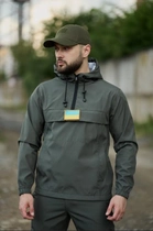 Чоловіча куртка анорак демісезонна з шевроном прапор України Terra Intruder 0164 XL Хакі (IN - 0164/01 D ) - зображення 4