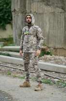 Чоловічий костюм демісезонний куртка анорак та штани з шевроном прапор України Terra Intruder 0165 M Піксель (IN - 0165/02 B ) - зображення 11
