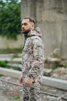 Мужская куртка анорак демисезонная с шевроном флаг Украины Terra Intruder 0164 S Пиксель (IN - 0164/02 A ) - изображение 3