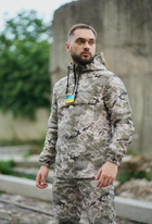 Мужская куртка анорак демисезонная с шевроном флаг Украины Terra Intruder 0164 L Пиксель (IN - 0164/02 C ) - изображение 1