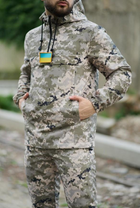 Мужская куртка анорак демисезонная с шевроном флаг Украины Terra Intruder 0164 L Пиксель (IN - 0164/02 C ) - изображение 5
