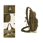 Рюкзак тактический AOKALI Outdoor B10 20L (Sand) однотонный военный с дополнительной ручкой taktical - изображение 6