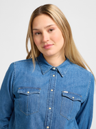 Сорочка джинсова жіноча Lee 112320215 S Синя (5401018885965) - зображення 5