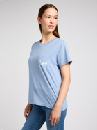 Koszulka damska bawełniana Lee 112350254 XS Niebieska (5401019826615) - obraz 4
