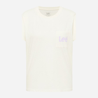 Koszulka damska bawełniana Lee 112350253 S Biała (5401019826554) - obraz 6