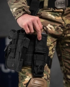 Набедренная тактическая кабура для пистолета Tactic универсальная кобура на пояс с карманом под магазин Вт7595 - изображение 4