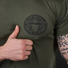 Потоотводящая мужская футболка Odin Coolmax с принтом "Airborne" олива размер XL - изображение 5