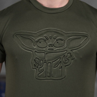 Потовідвідна чоловіча футболка Punishment з принтом "Йода" олива розмір M - зображення 5