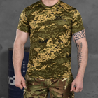 Потоотводящая мужская футболка с принтом "За победу" пиксель размер S - изображение 1