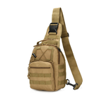 Сумка тактическая военная Molle ВСУ (ЗСУ) 8018 20х28х12 см койот - изображение 1