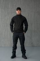Чоловічий Костюм Убакс з липучками для шевронів + Штани з посиленими колінами чорний колір розмір 48 - зображення 1