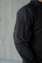 Чоловічий Костюм Убакс з липучками для шевронів + Штани з посиленими колінами чорний колір розмір 48 - зображення 4