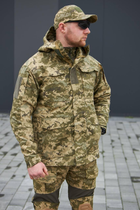Мужская Куртка "М-65" рип-стоп с капюшоном и липучками для шевронов пиксель размер 4XL - изображение 2