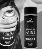 Маскувальна аерозольна фарба матова Recoil 400мл (чорна) - зображення 3
