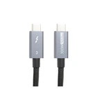 Дата кабель USB-C to USB-C 2.0m Thunderbolt 3 40Gbps, 100W, 20V/ 5A, 4K/ PowerPlant (m437151)