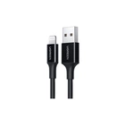 Дата кабель USB 2.0 AM to Lightning 2.0m US155 2.4A, Nickel Plating ABS Shell U (m437192)