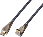 Kabel Reekin HDMI - HDMI Full HD Metal Plug 90B° 3 m Black (HDMI-008-3M) - obraz 1