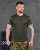 Армійська чоловіча потовідвідна футболка Йода (Yoda) XL олива (86478) - зображення 1