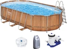 Каркасный бассейн Bestway 56719 (610х366х122 см) с гидромассажем, картриджным фильтром и лестницей