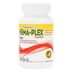 Хема-Плекс NaturesPlus Hema-Plex залізо з кофакторами для підвищення феритину 60 вегетаріанських капсул швидкої дії