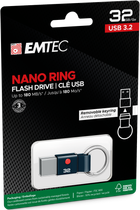 Pendrive Emtec Nano Ring T100 32GB USB 3.2 Black (ECMMD32GT103) - obraz 3