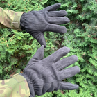 Перчатки тактические флисовые Турция ВСУ (ЗСУ) 8683 черные - изображение 1