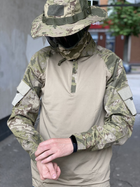 Рубашка мужская военная тактическая с липучками под шевроны ВСУ (ЗСУ) Убакс Турция L 6584 хаки - зображення 7