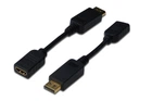 Адаптер Digitus DisplayPort to HDMI (AM/AF) 0.15m Black