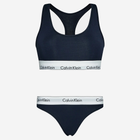 Komplet (biustonosz sportowy + majtki tanga) damski Calvin Klein Underwear 000QF6703E-0PP L Czarny (8720107899285) - obraz 3