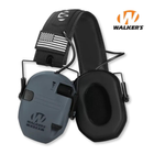 Активні навушники Walker's Razor Slim Patriot з патчами (Сірий) - зображення 3