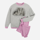 Piżama dziecięca dla dziewczynki Tup Tup P206DZ-7900 134 cm Szara/Różowa (5901845256643) - obraz 1