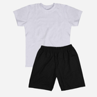 Дитячий комплект (футболка + шорти) для хлопчика Tup Tup SP200CH-1010 122 см Білий/Чорний (5907744051938) - зображення 1