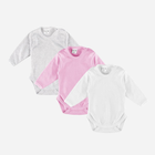 Набір дитячих боді 3 шт для дівчинки Tup Tup T21B206-SRZ3 80 см Білий/Сірий/Рожевий (5901845287500) - зображення 1