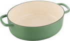 Каструля чавунна овальна Ballarini Bellamonte з кришкою зелена 4.5 л (75003-569-0) - зображення 4