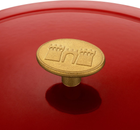 Каструля чавунна овальна Ballarini Bellamonte з кришкою червона 6.5 л (75003-567-0) - зображення 6