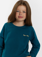 Дитячий спортивний костюм (світшот + штани) для дівчинки Tup Tup 101402-3210 128 см Бірюзовий (5907744490775) - зображення 4
