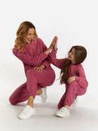 Дитячий спортивний костюм (світшот + штани) для дівчинки Tup Tup 101409-2000 116 см Темно-рожевий (5907744491451) - зображення 4
