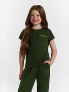 Koszulka dziecięca dla dziewczynki Tup Tup 101500-5010 110 cm Khaki (5907744499679) - obraz 1