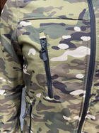 Куртка тактична на флісі, Мультикам, розмір XXL, підкладка - фліс, демісезонна куртка для військових - зображення 9