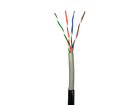 Кабель кручена пара GEAR UTP 4x2x0.51 Cat5E CCA неекранований зовнішній PVC+PE чорний 305м