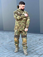 Тактичний костюм куртка та штани з наколінниками Multicam військовий костюм мультикам, Multicam комплект із наколінниками M - зображення 3