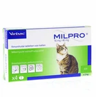 Милпро Virbac таблетки от глистов для кошек от 2 до 8 кг, 16 мг/40 мг, 4 таб