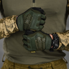Плотные беспалые Перчатки Mechanix Logo с защитными резиновыми накладками и вставками TrekDry олива размер L - изображение 3