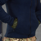 Чоловіча флісова Кофта ДСНС із Липучками під шеврони / Щільна Фліска синя розмір 2XL - зображення 6
