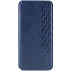 Противоударный кожаный чехол книжка GETMAN Cubic (PU) для Oppo A78 4G Синий